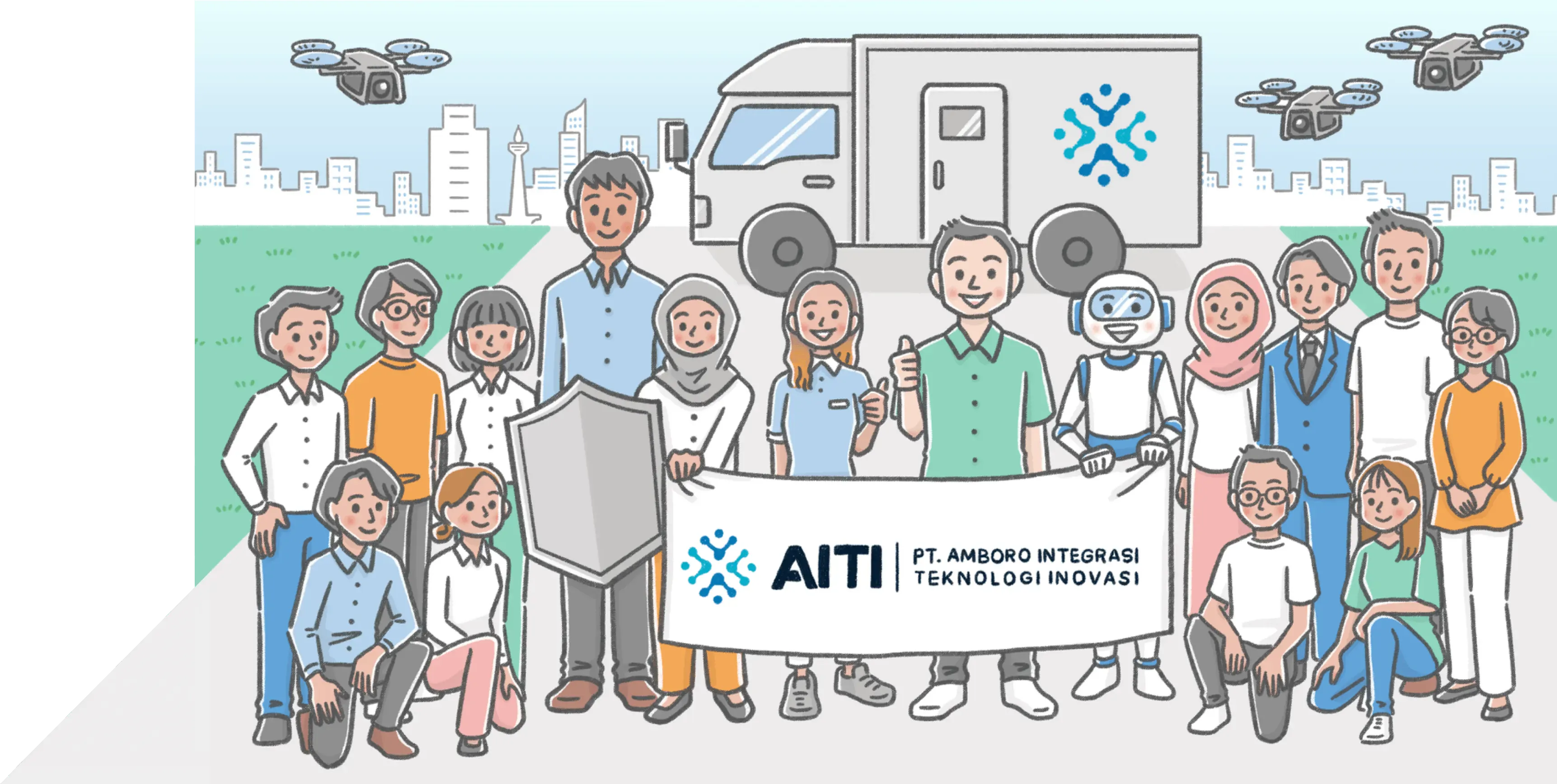 Tim AITI bersama perangkat operasional cerdas